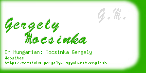 gergely mocsinka business card